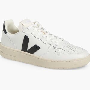 Veja White Sneakers with Black Logo